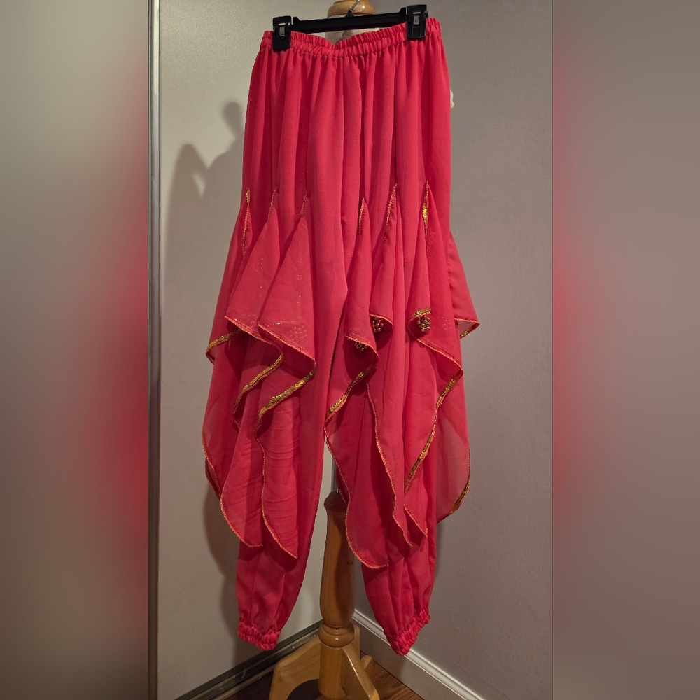 Bollywood Belly Dance Ruffle Harem Pants New Never Used